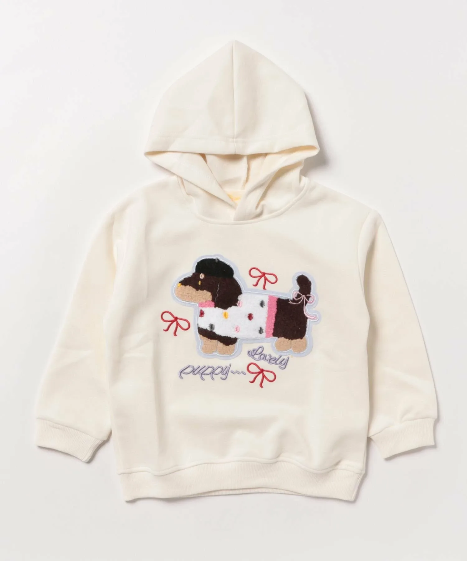Детская толстовка с нашивкой в виде собаки Aimoha Kids, off white — фото 2