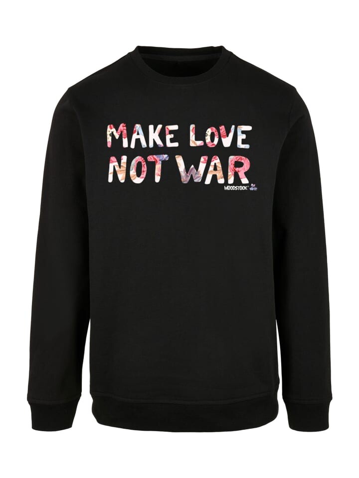 

Пуловер F4NT4STIC Sweatshirt Woodstock Music Festival Peace Make Love Not War, черный