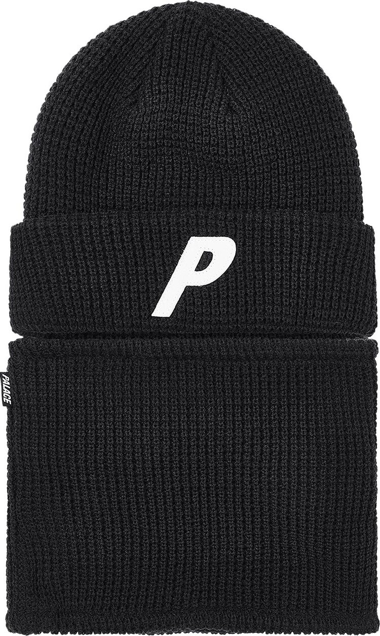 

Шапка Palace Zip Off Facewarmer P 'Black', черный