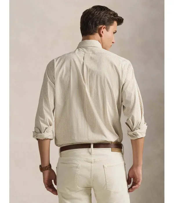 Рубашка slim fit Polo Ralph Lauren, бежевый — фото 3