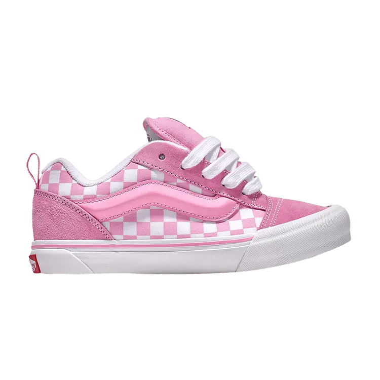 

Кроссовки Vans Knu-Skool Little Kids Checkerboard - Prism Pink White, розовый