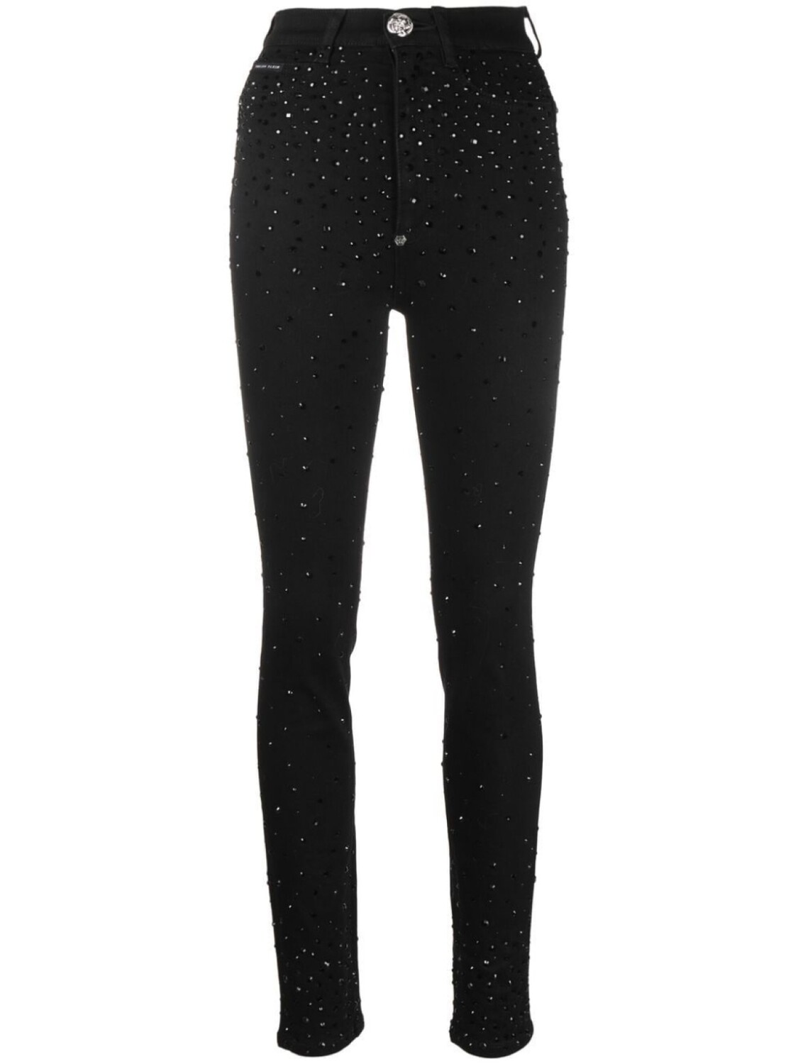 

Philipp Plein джинсы скинни со стразами, черный