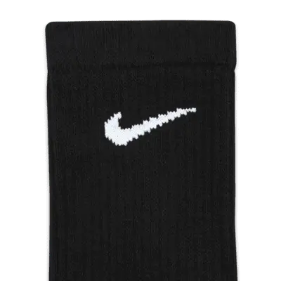 Носки Nike Everyday Plus Cushioned Training Crew (3 шт), черный/белый — фото 4