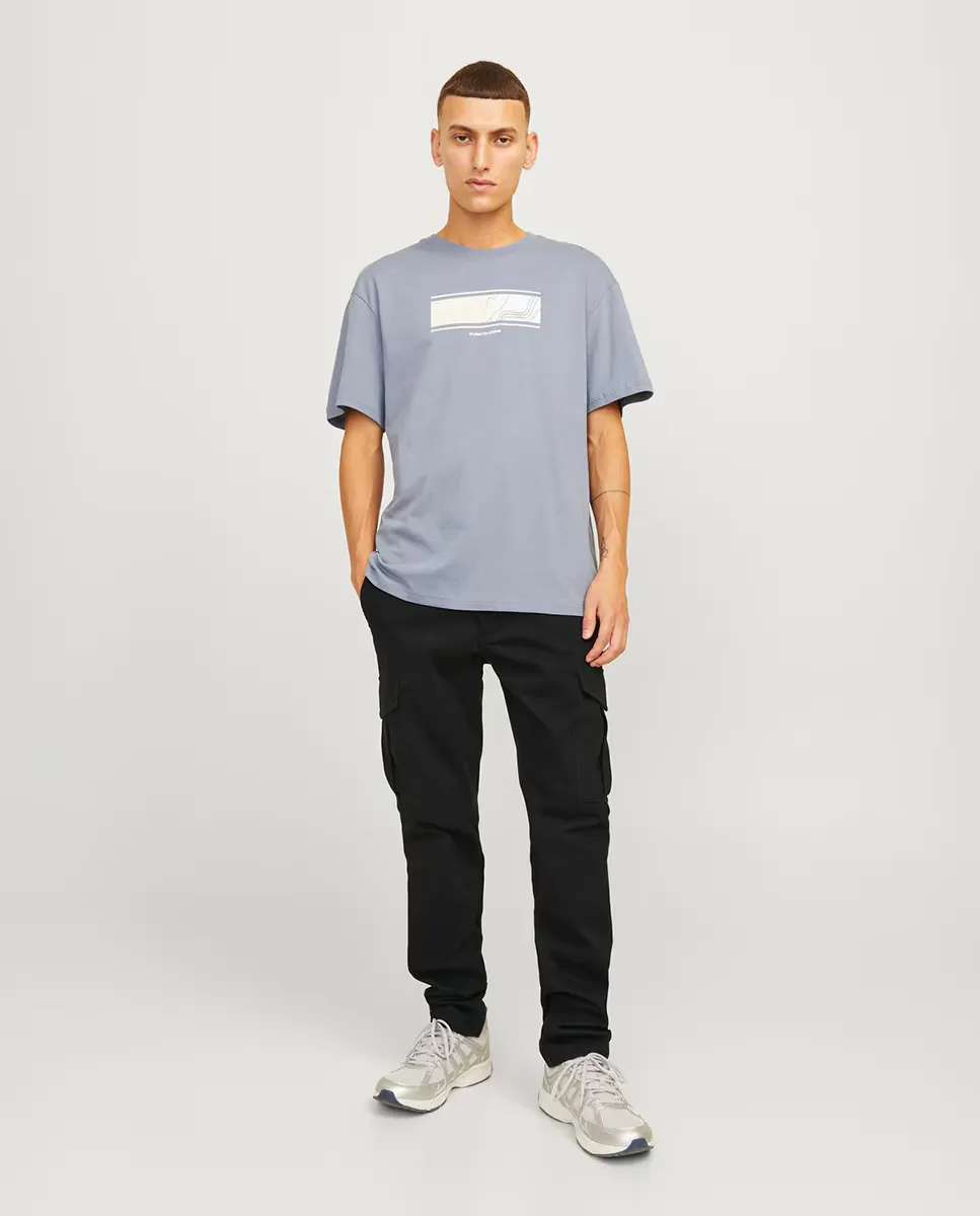 

Мужские брюки-карго узкого кроя с карманами Jack & Jones, черный