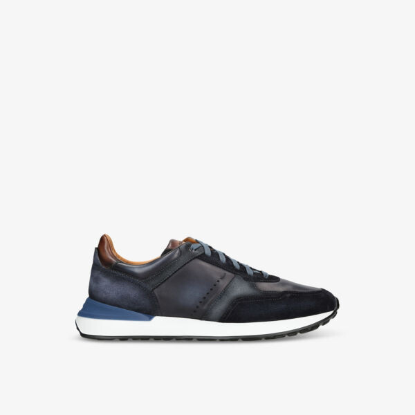 

Кроссовки xl grafton из кожи и замши с низким берцем Magnanni, синий
