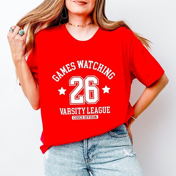 

Футболка с принтом Games watching varsity league Simply Sage Market, Red, Зеленый, Футболка с принтом Games watching varsity league Simply Sage Market, Red