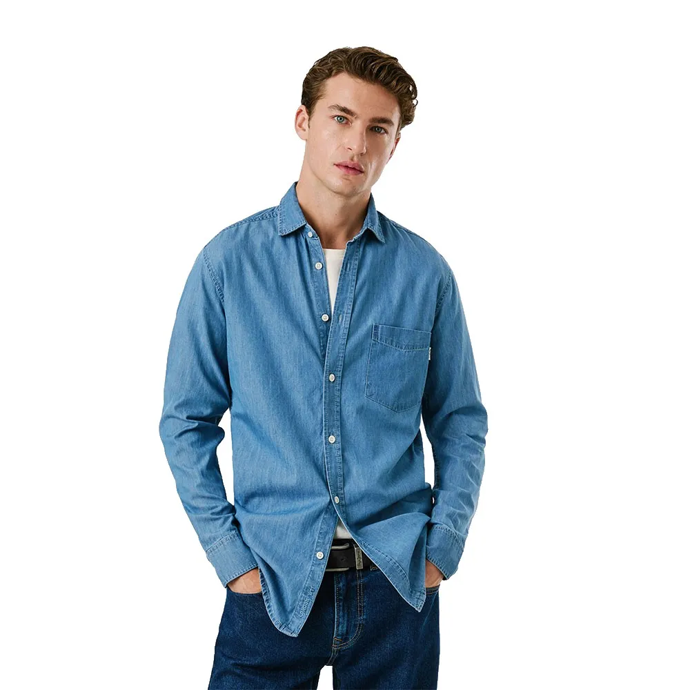 

Рубашка Pepe Jeans Classic Denim Slim, синий