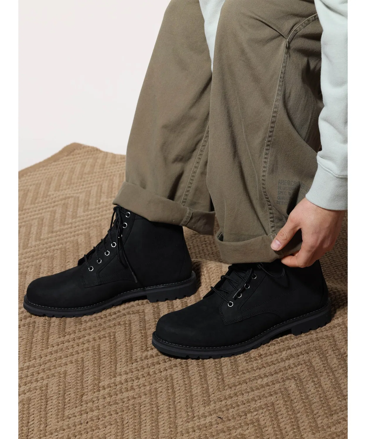 Ботинки Timberland Redwood Falls водонепроницаемые, кожа, на шнуровке, чёрные — фото 2