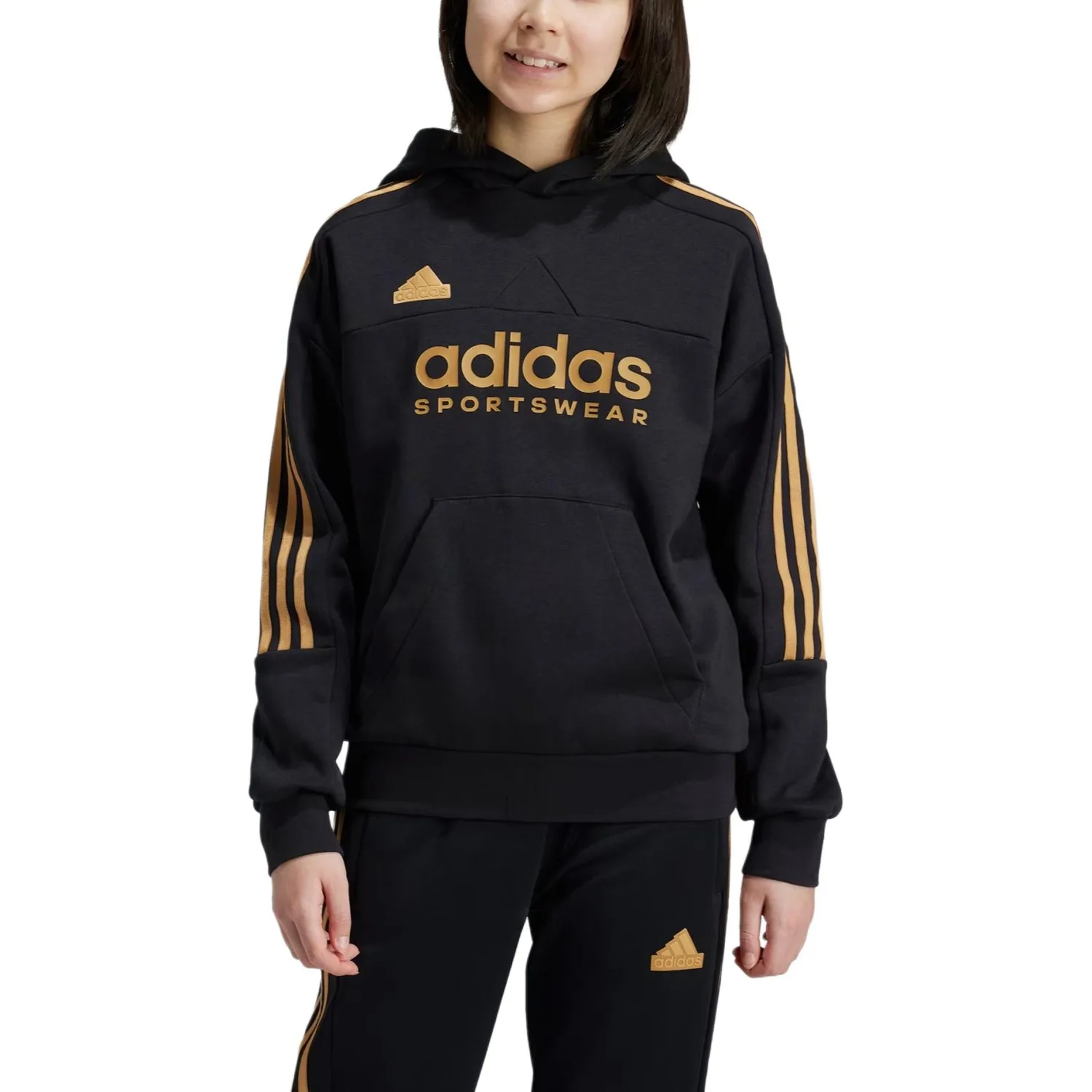 Adidas Свитшот Black/Saint Brown/Victory Red Teenagers — фото 4