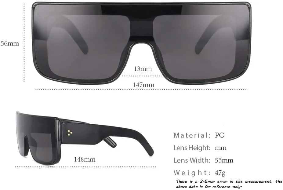 

Крупные поляризованные солнцезащитные очки с одной линзой, модные мужские и женские, с заклепками, защита от УФ-излучения UV400, винтажные очки KTUCN, Leopard