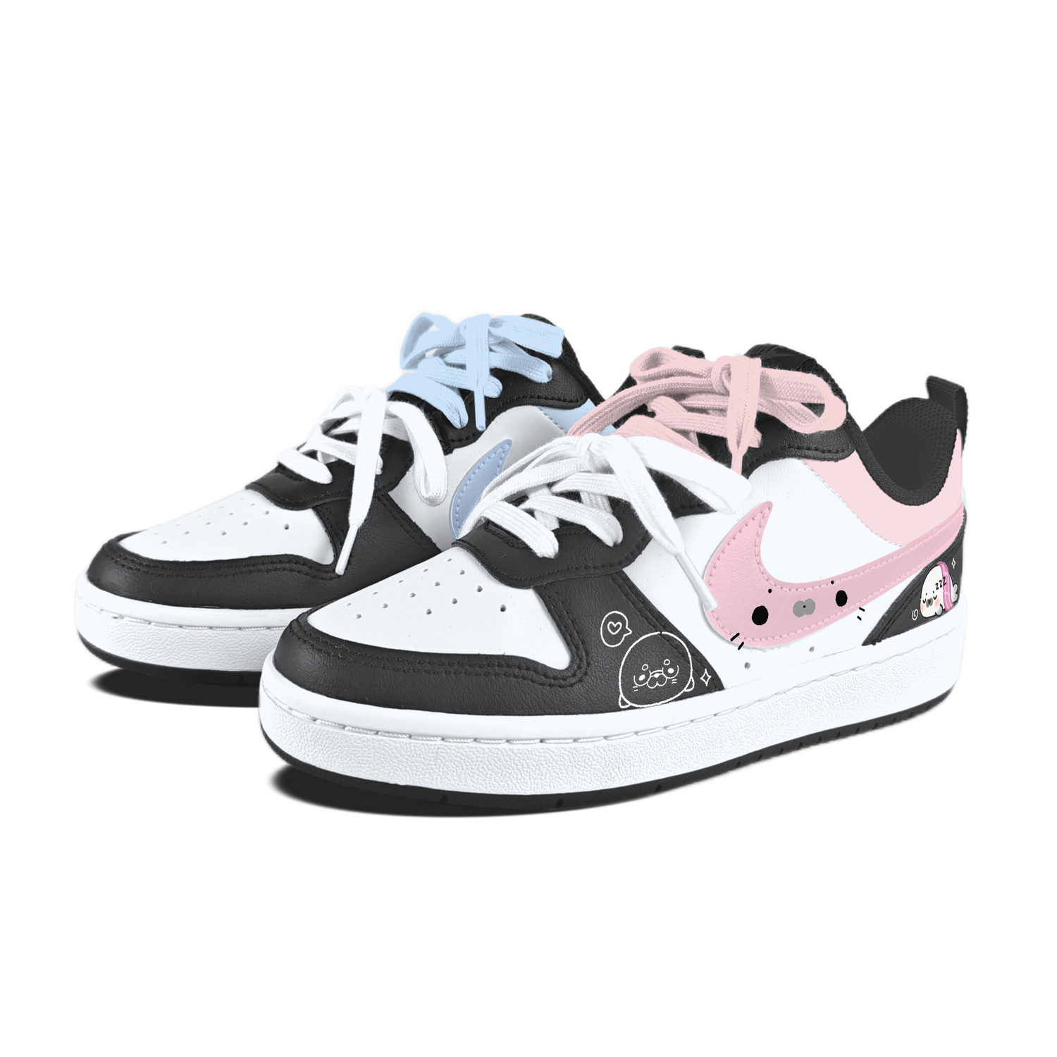 

Суд округа 2, обувь для скейтбординга Sleepy Dolphin для подростков Nike, черный белый