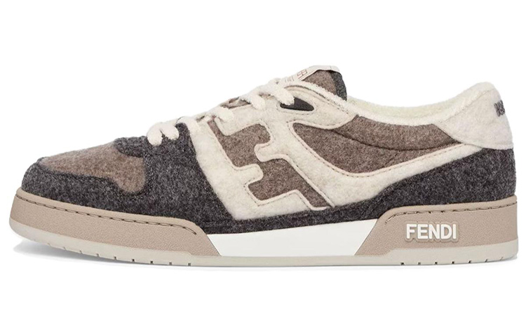 

Амортизирующие износостойкие низкие скейтерские кроссовки мужские коричневые FENDI