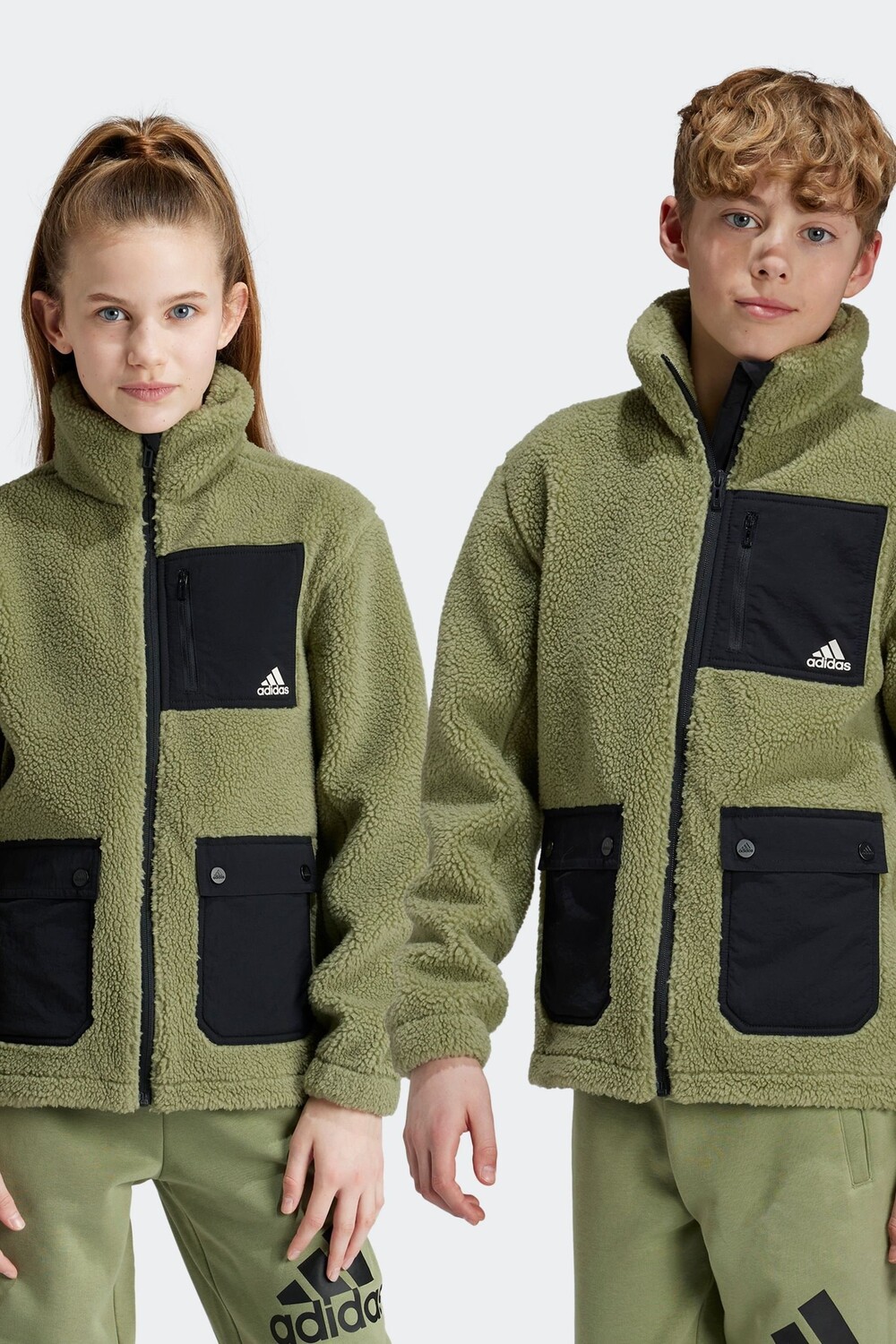 

Куртка из шерпы Adidas, зеленый