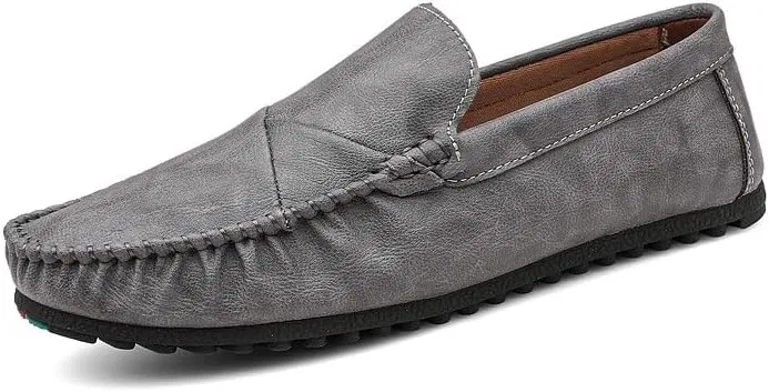 Лоферы из экокожи серые, Mens Loafers SayfuR