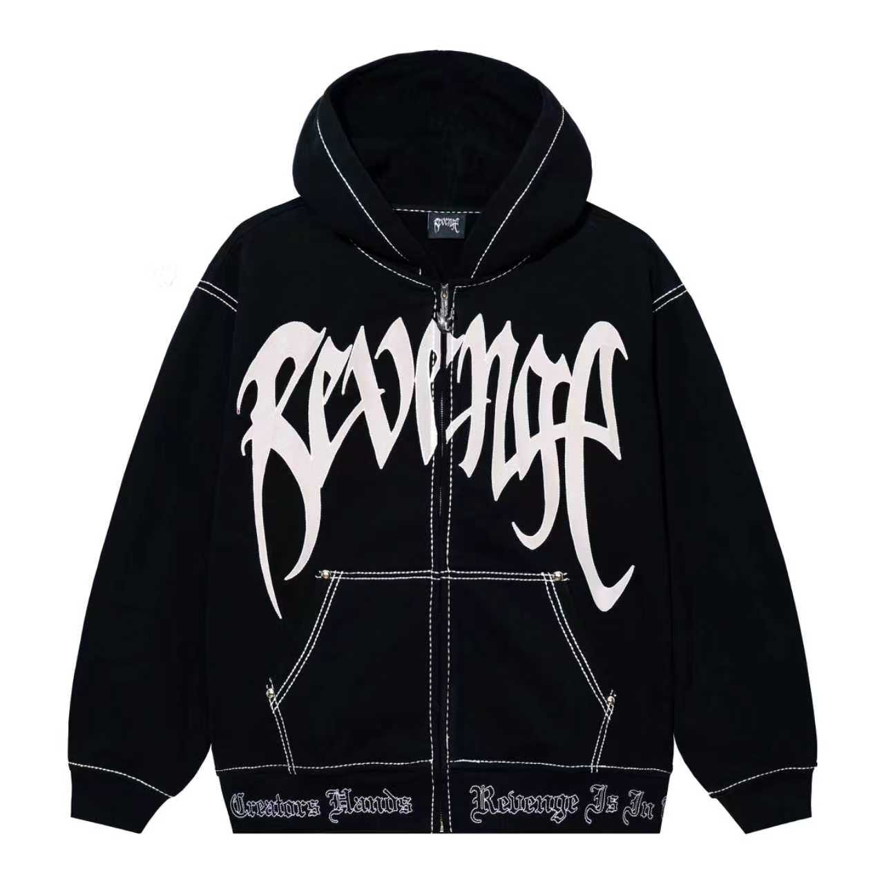 

Худи на молнии с контрастной надписью "XXXTentacion Kill" Revenge, черный