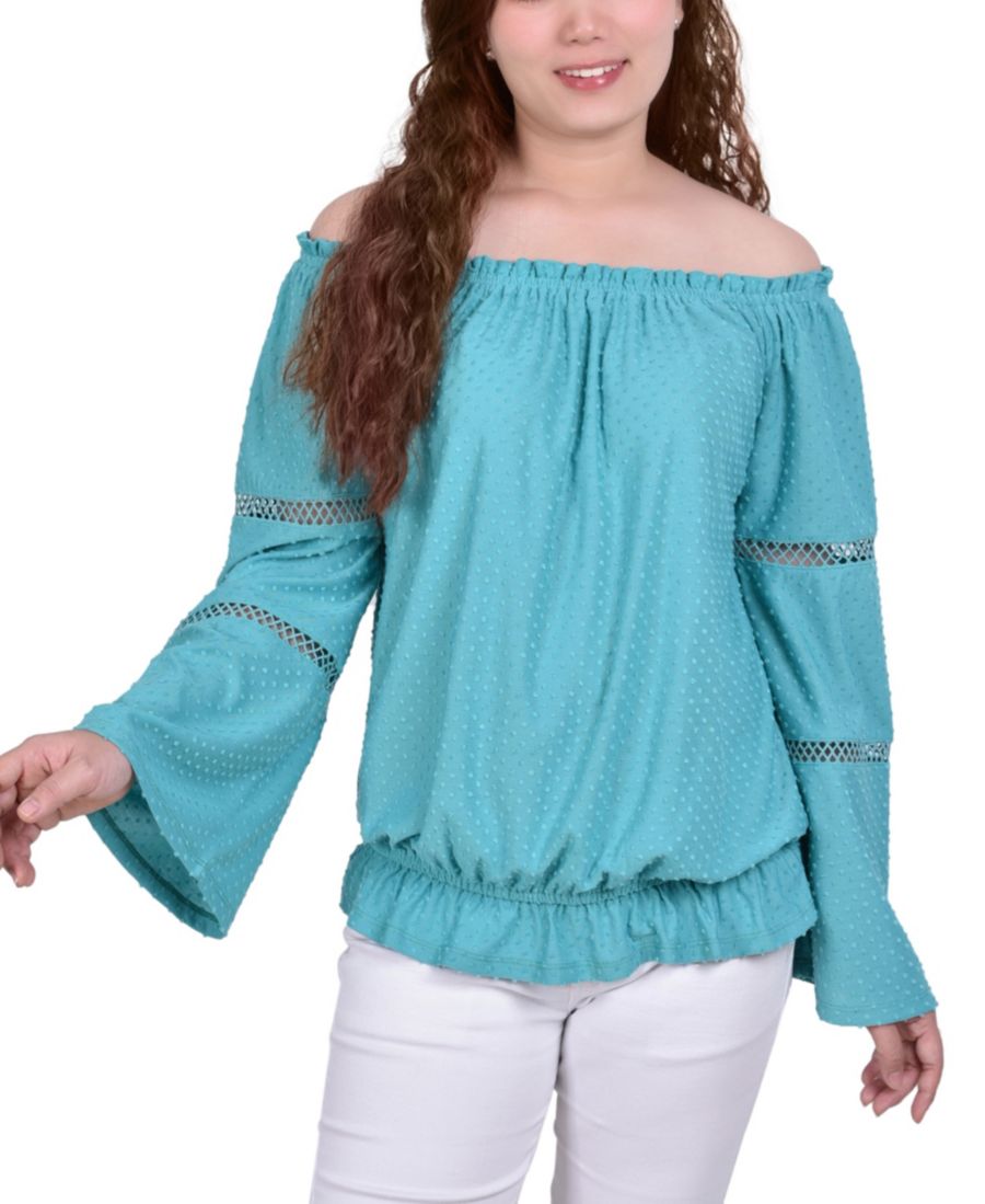 

Укороченный топ с открытыми плечами и длинными рукавами NY Collection, Alhambra