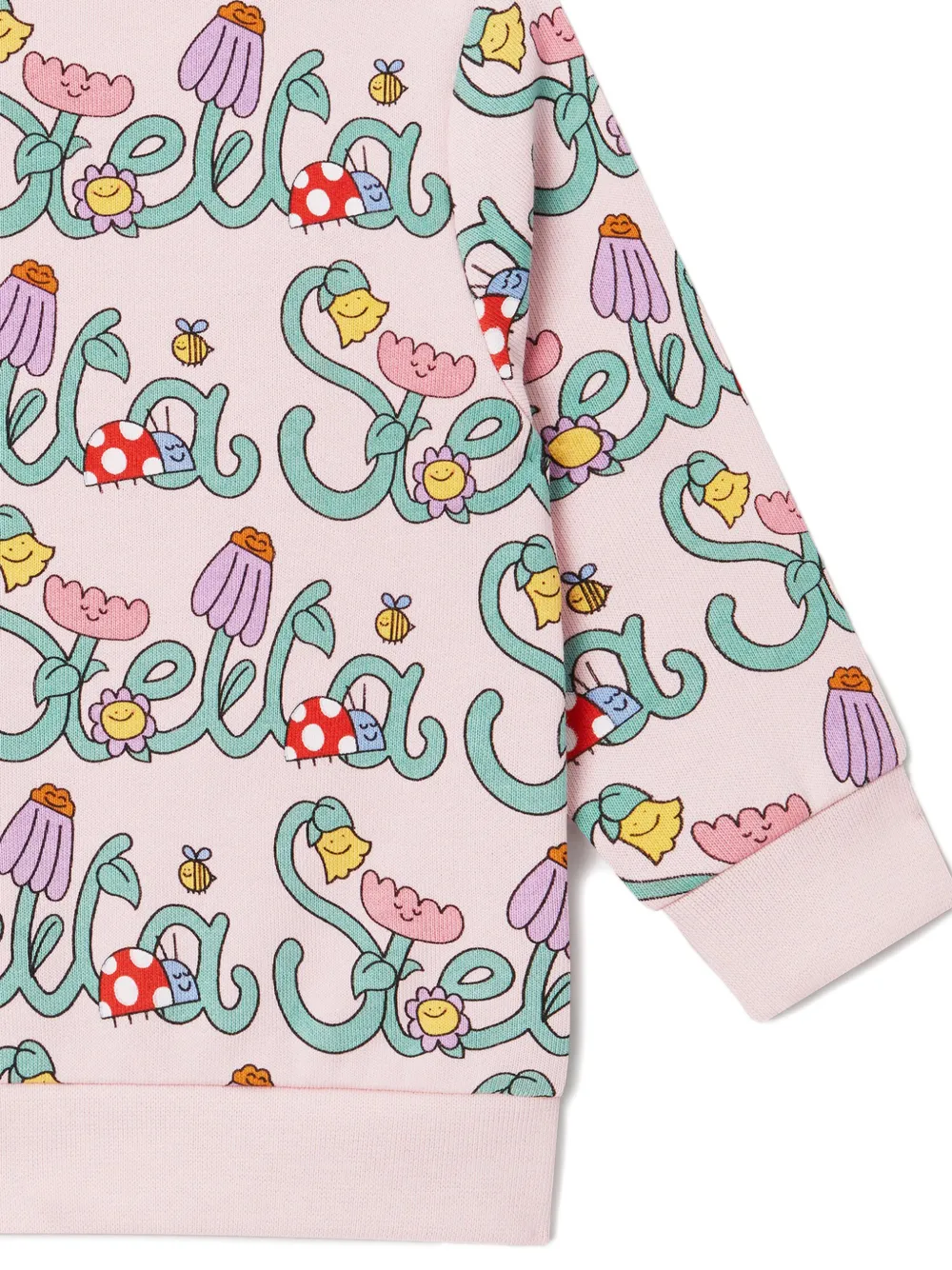 Свитшот с графическим принтом Stella Mccartney Kids, розовый — фото 3