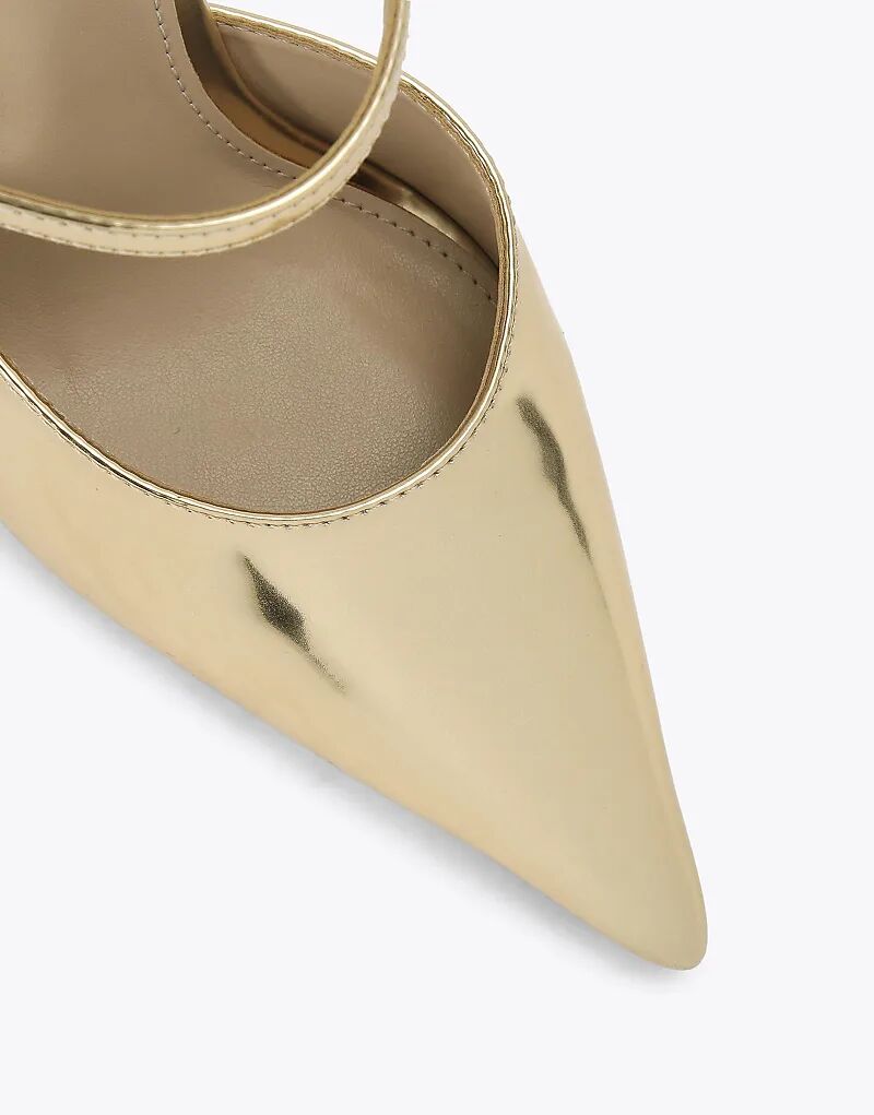 Туфли-лодочки Carvela Eterno с ремешками и золотистым каблуком — фото 3