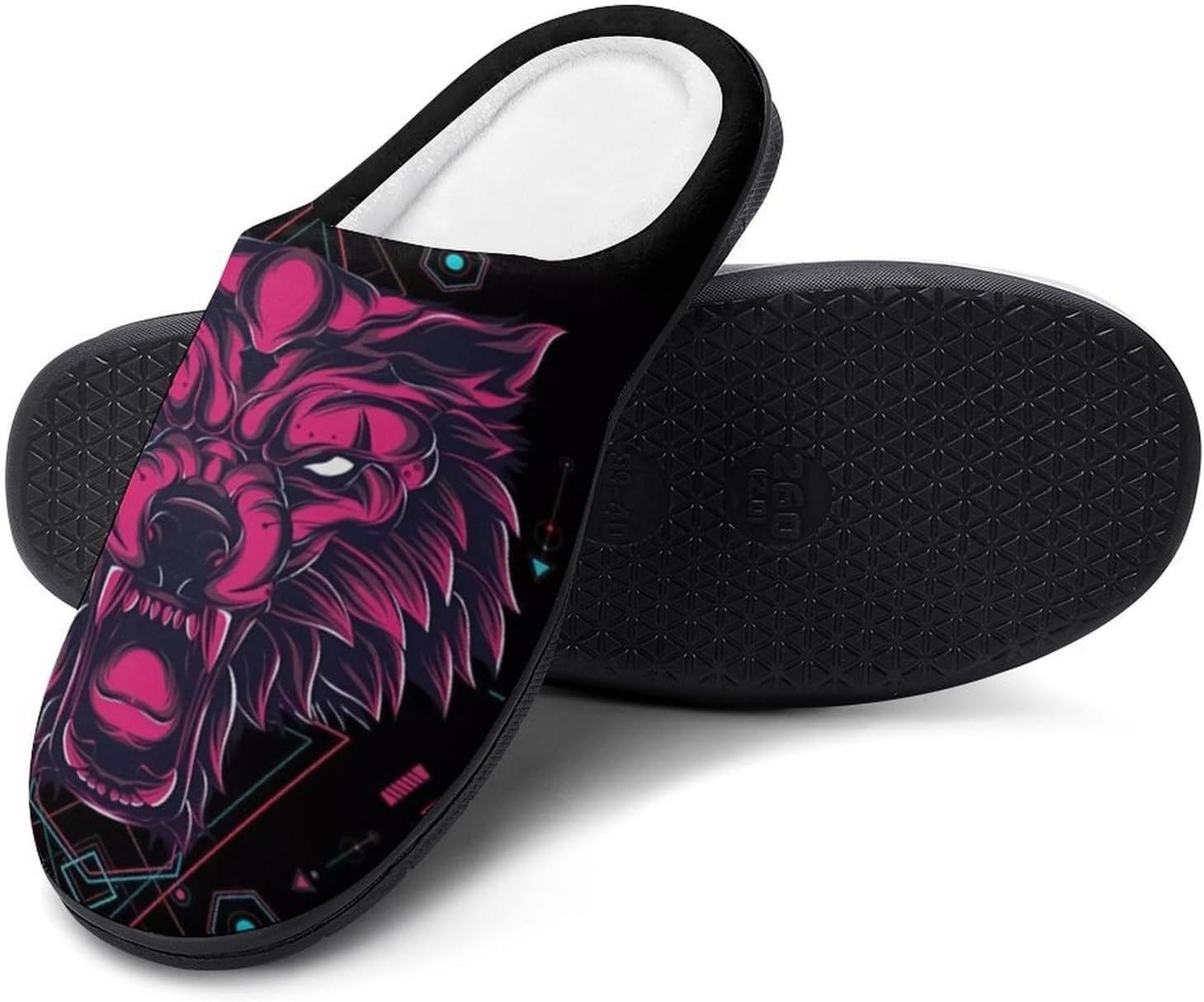 

Слипоны Nordic Viking, теплые и нескользящие, удобные зимние тапочки из мягкого хлопка для дома и улицы Yxhzyhy, Viking Wolf