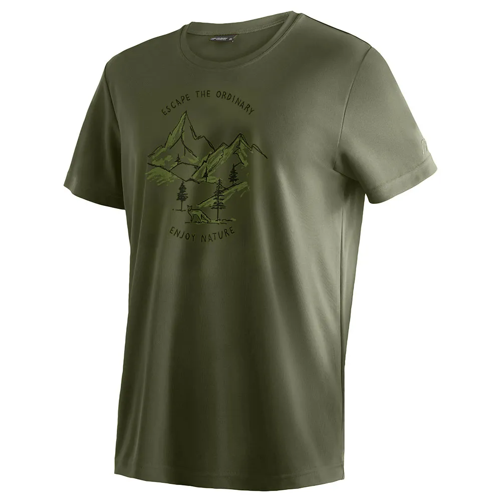 

Футболка с коротким рукавом Maier Sports Dieter Print, зеленый