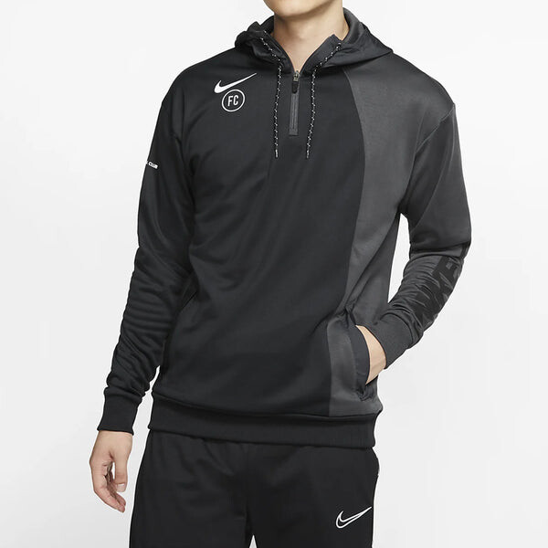 Толстовка alphabet logo printing zipper reflective hooded drawstring black gray blackgray Nike, черный — фото 3