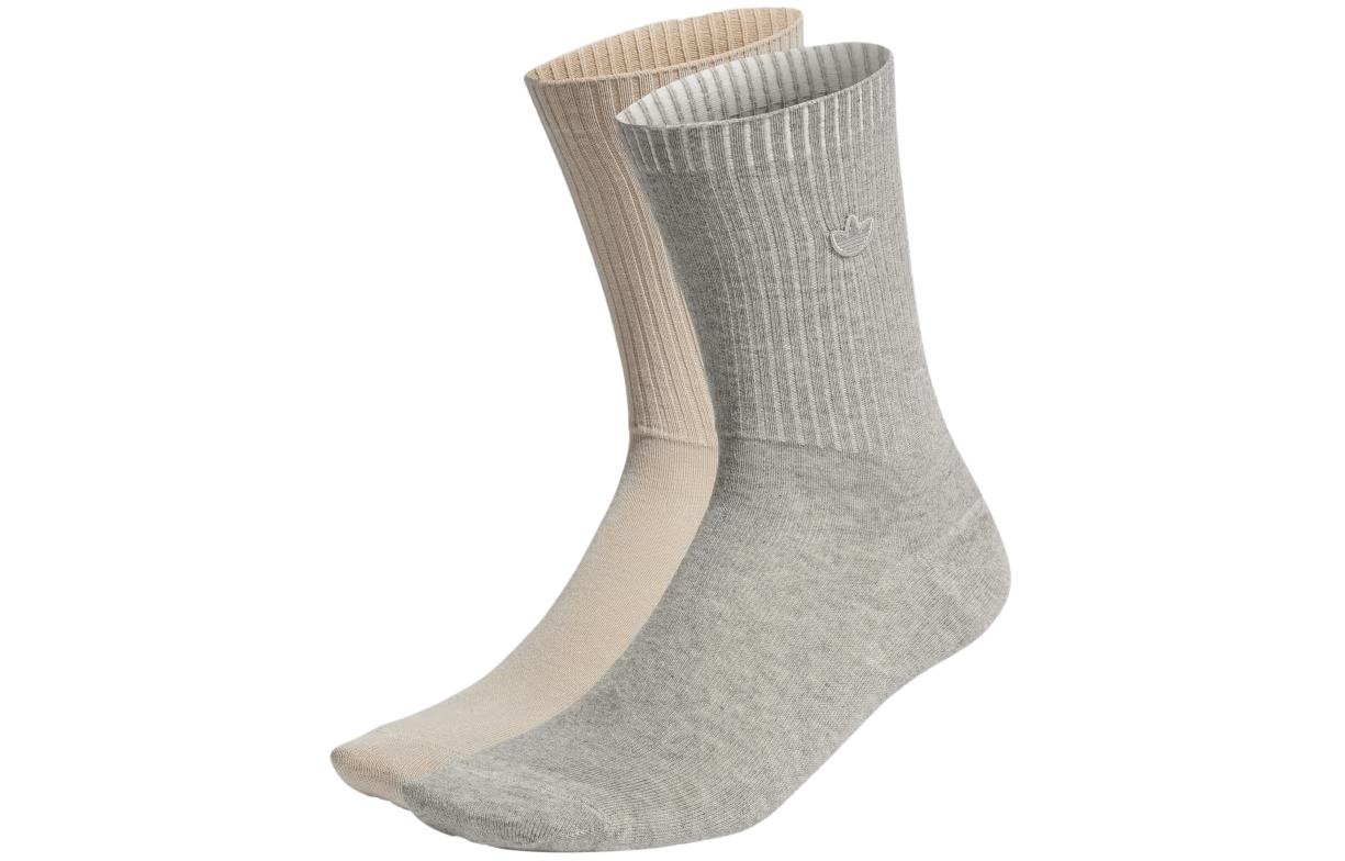 

Носки Premium Essentials Crew Socks, 2 пары, мужские носки до колена, 2 пары Adidas Originals, 2 Pack (Miracle Beige+Medium Gray Heather)