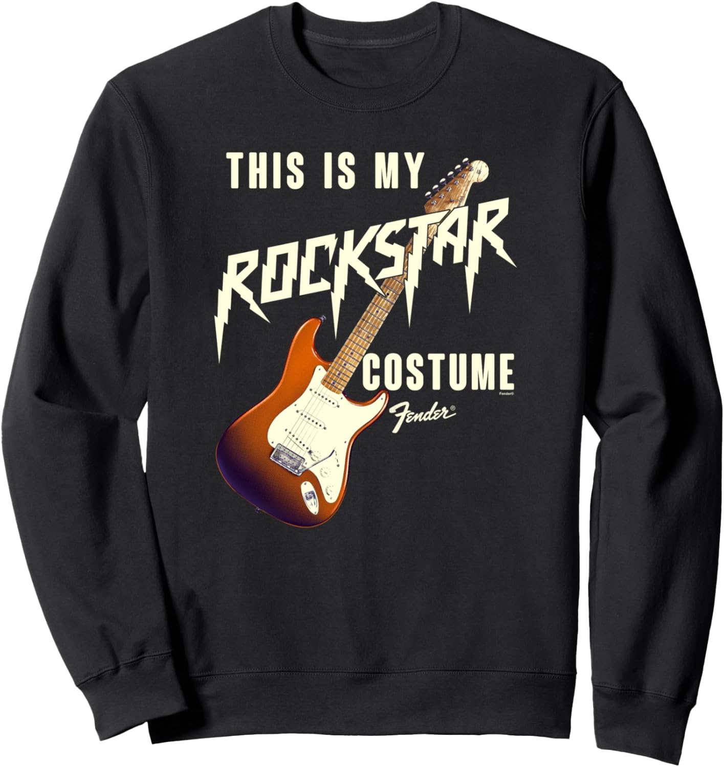 

Толстовка Fender Halloween This Is My Rockstar Costume, черная, Черный, Толстовка Fender Halloween This Is My Rockstar Costume, черная