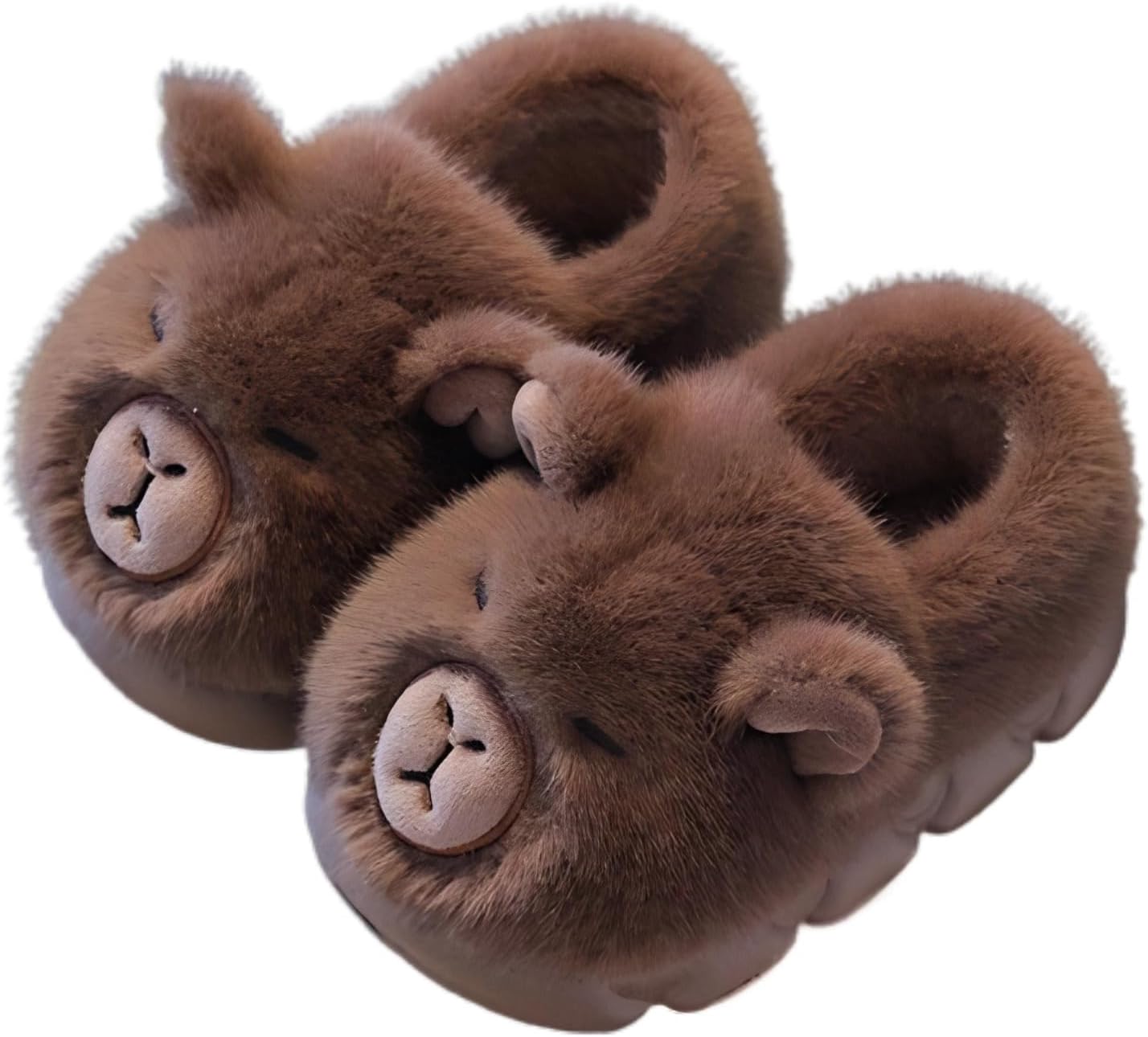 

Дети Милые тапочки Y2K, милые плюшевые туфли Capybara, уютная домашняя обувь в доме, теплая пушистая обувь, мальчик, девушка, подростки, женщины, мужчины, семейное сочетание Auristia, коричневый