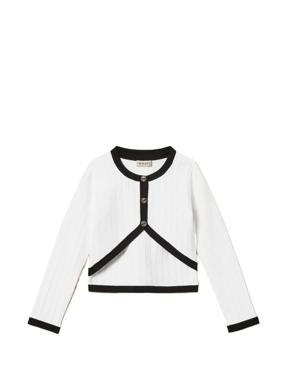 Кардиган с круглым вырезом Twinset Kids, белый
