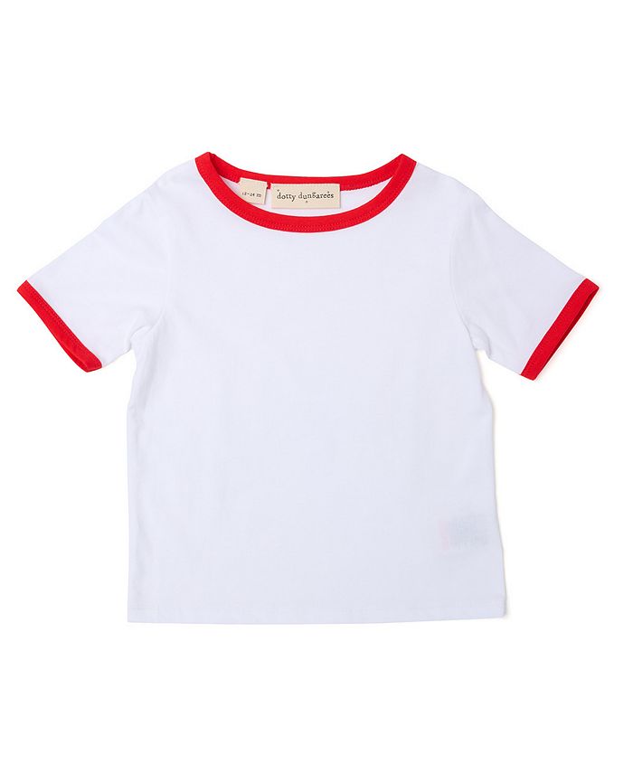

Унисекс классическая футболка Jack Tee с контрастной окантовкой Dotty Dungarees, красный