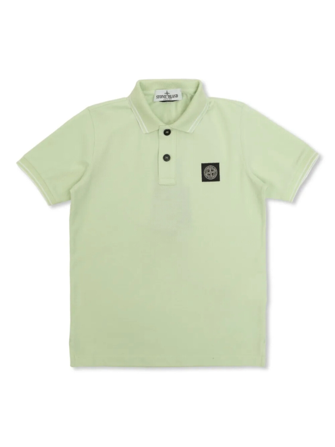 

Футболка-поло Stone Island Junior Compass-patch из хлопка, зеленый