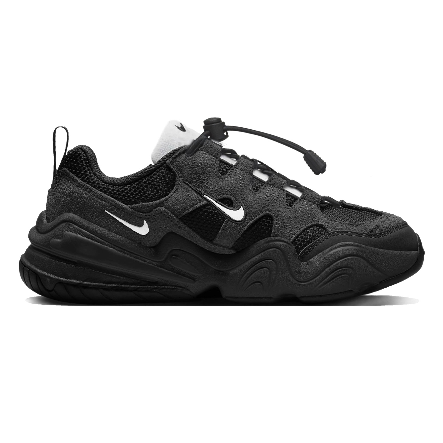 Nike Tech Hera Cushioning Height Increasing Abrasion Resistant Low top Chunky Sneakers Unisex черные белые — фото 3