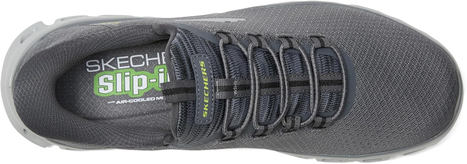 Мужские слипоны Skechers Glide-Step Noxus без шнурков, Charcoal — фото 2