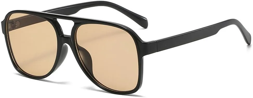 

Винтажные солнцезащитные очки большого размера для женщин, модные солнцезащитные очки в крупной оправе, женские очки конфетных цветов TKKTLLT, Light Brown