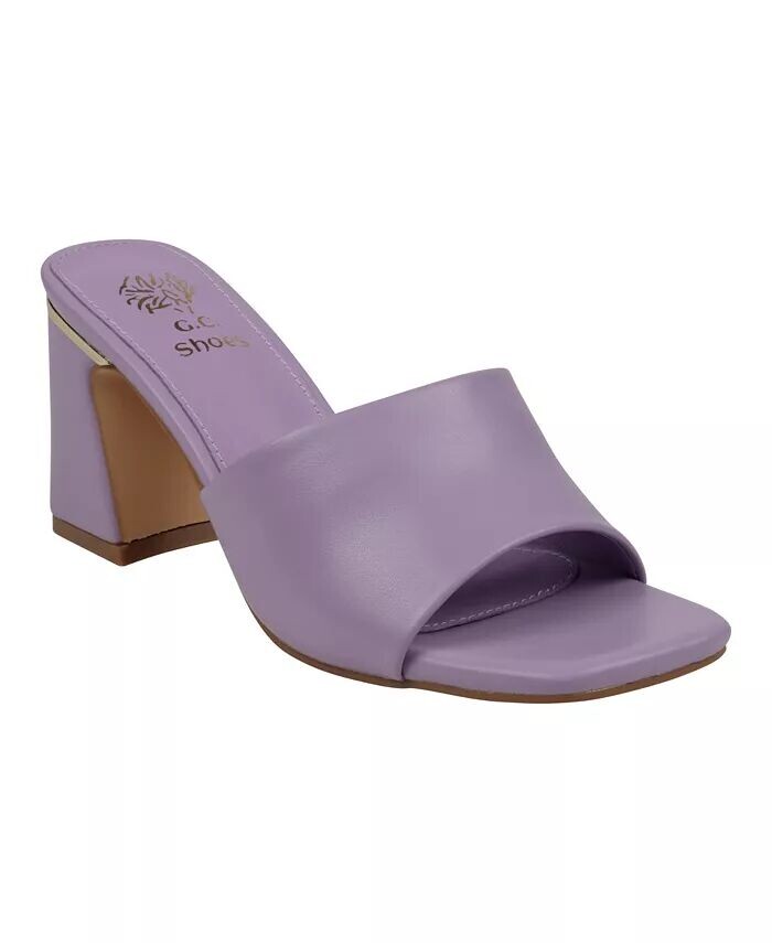 Женские модельные босоножки на блочном каблуке с квадратным носком Soho GC Shoes, фиолетовый