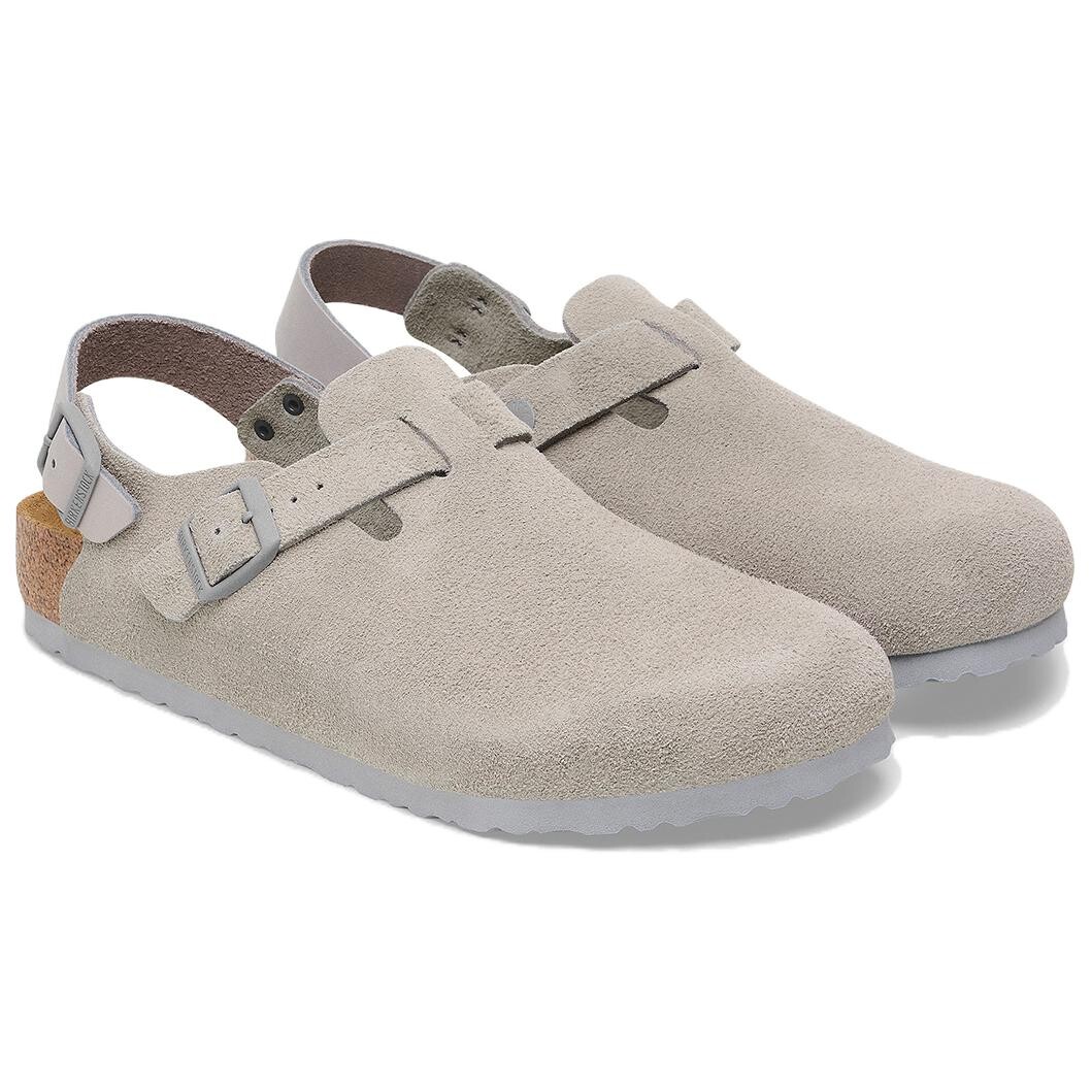 Сабо с закрытым носком унисекс Birkenstock, серый — фото 3