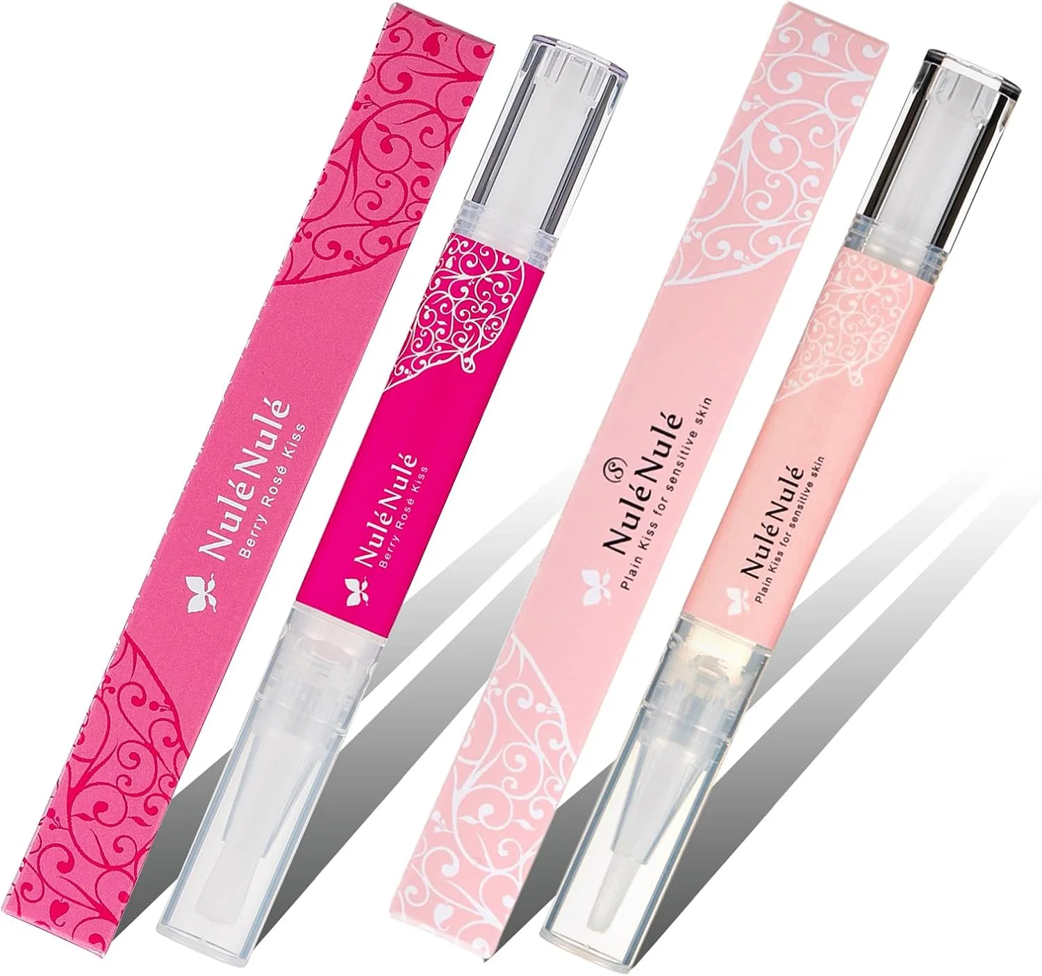 Набор блесков для губ Nurenure Berry Rose Kiss & Plain Kiss LC Love Cosmetics 1.8 мл прозрачный