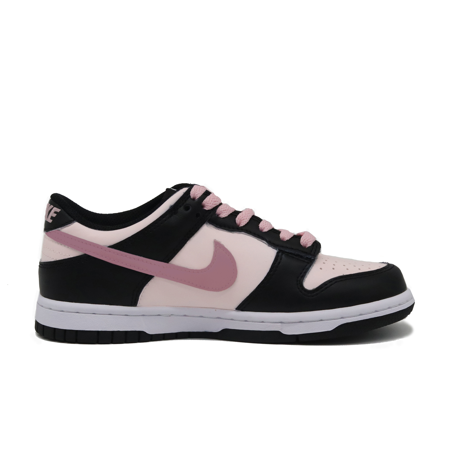 Nike Dunk Cheese Berry Leather Slip Resistant Abrasion Resistant Low top Kids' Skateboarding Shoes Black Pink Unisex — фото 4