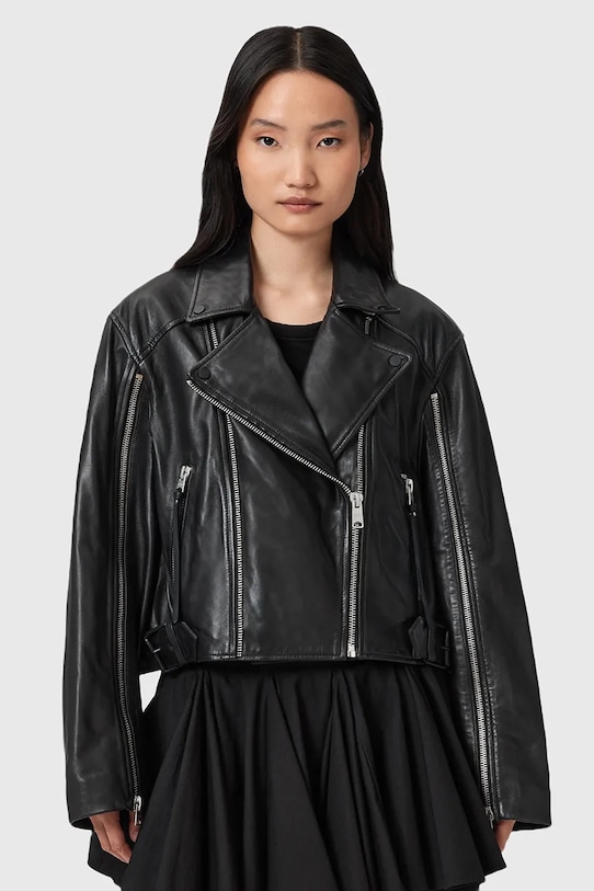 

Кожаная байкерская куртка MASONE Allsaints, черный