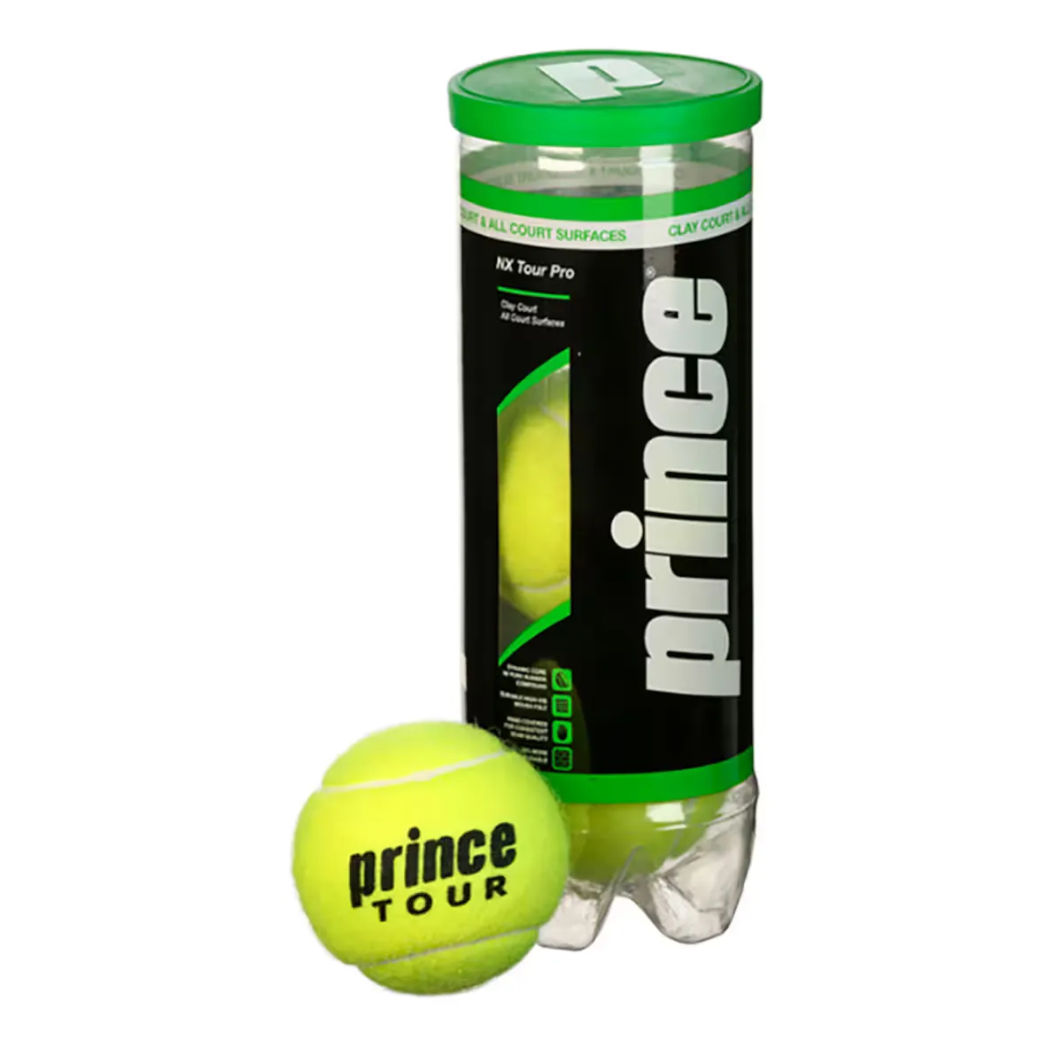 

Коробка из 24 банок по 3 теннисных мяча NX TOUR PRO - EXTRA DUTY Prince, желтый
