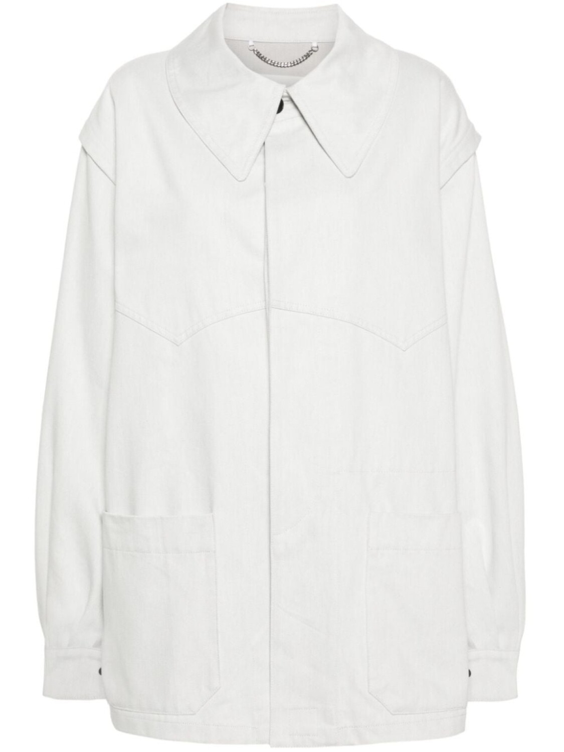 

Джинсовая куртка с объемным воротником Maison Margiela, серый