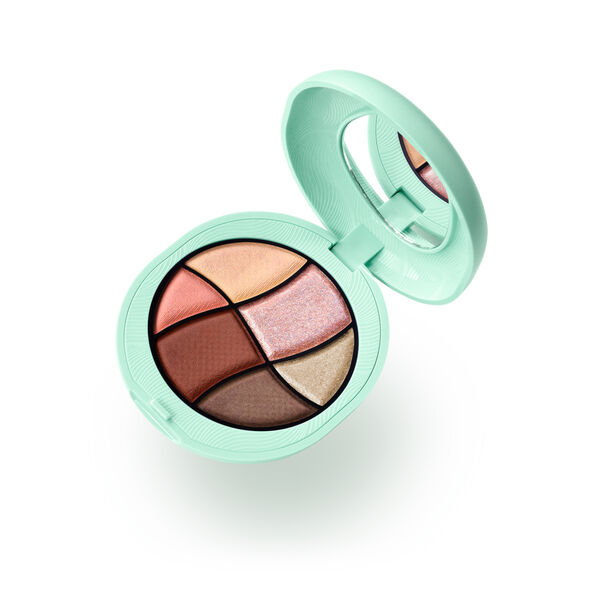 Палитра теней для век с матовыми и металлическими финишами 01 earthy elegant, 6 г Kiko Milano Dreamphoria cloud whisper eyeshadow palette — фото 2