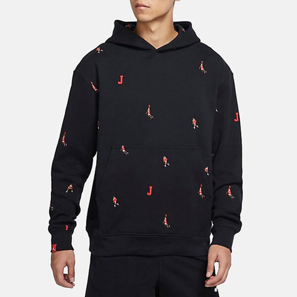 Толстовка Men's Air Jordan Full Print Athleisure Casual Sports Pullover Black, черный — фото 4