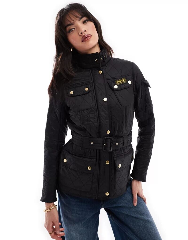 

Черная классическая куртка Barbour International Polarquilt