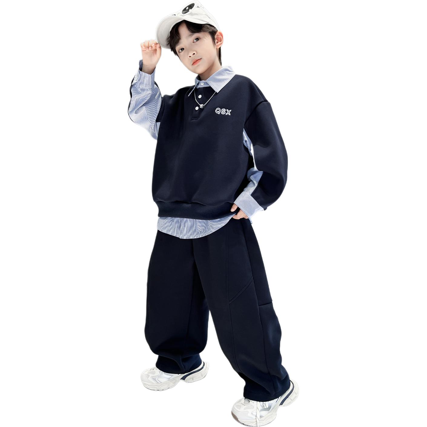 

Детская повседневная спортивная футболка с воротником-поло EASTERN CAMEL, темно-синий