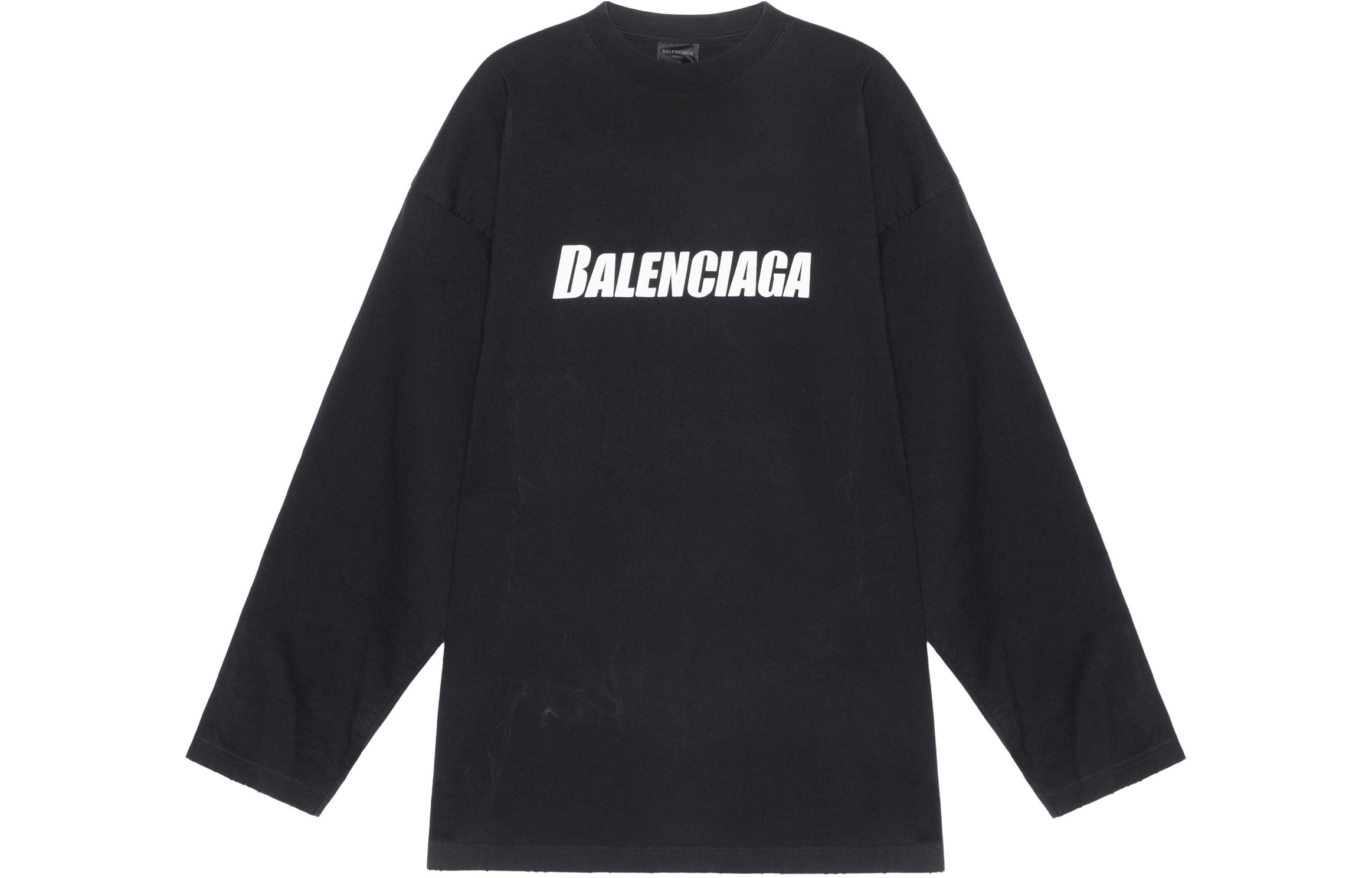 

Лонгслив Balenciaga Logo-print, черный