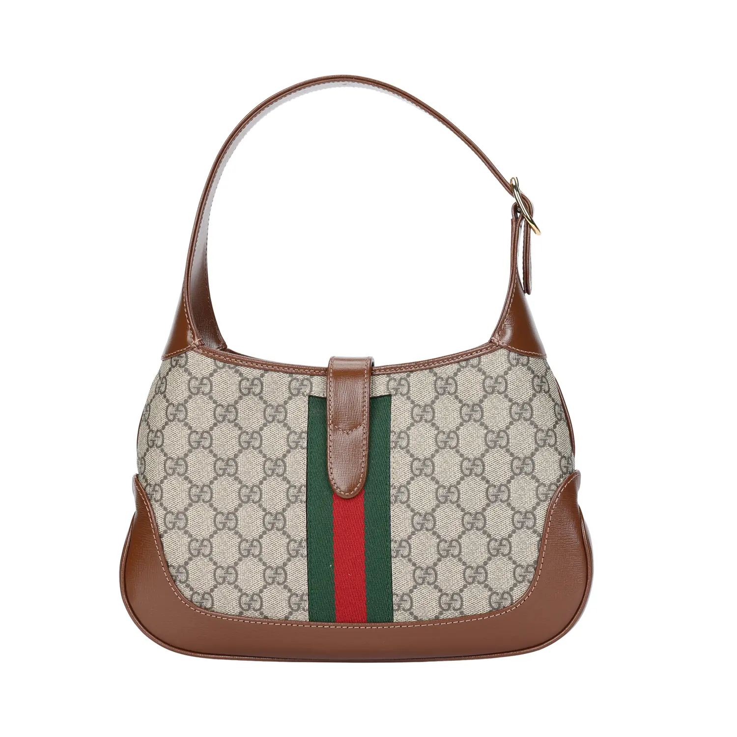 Женская сумка через плечо Gucci Jackie 1961 Canvas With Leather Crescent — фото 3