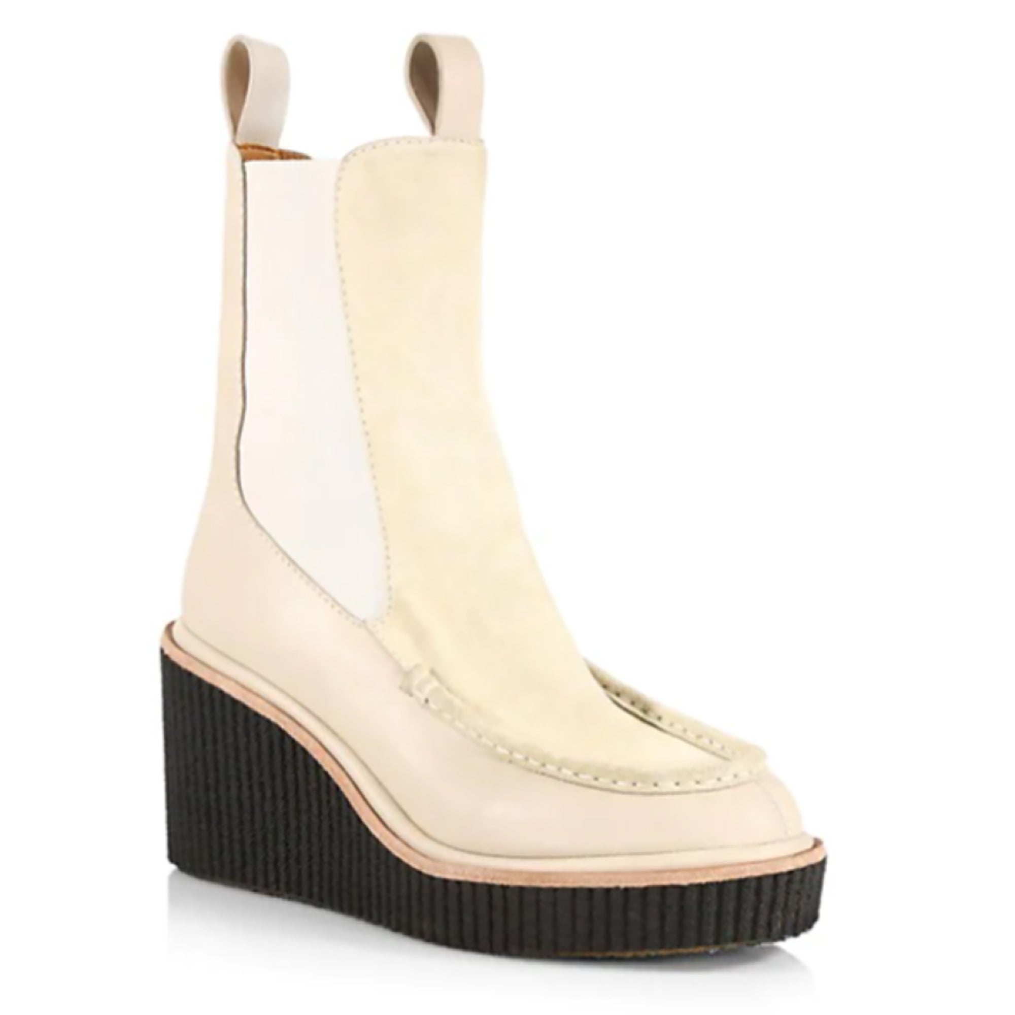 Женские ботинки челси Sloane из замши и кожи Rag & Bone, бежевые, Paloma Wedge