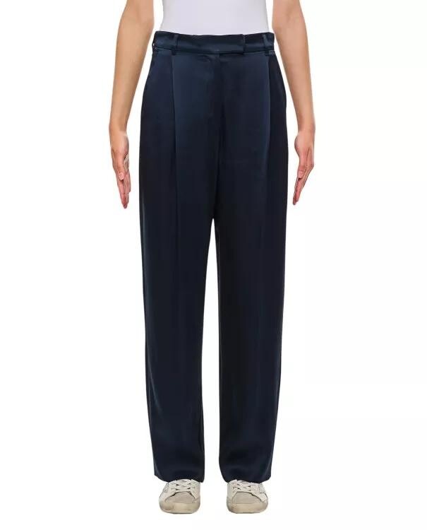 

Прямые брюки из атласа amleto Max Mara, синий