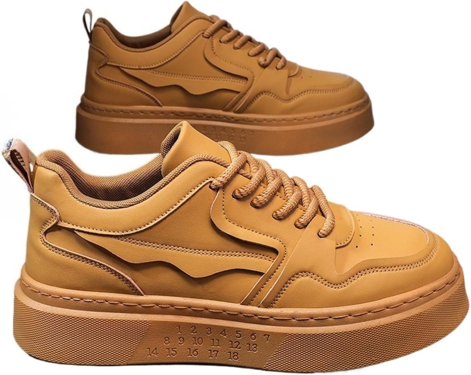 

Мужские водонепроницаемые кроссовки на платформе с шнуровкой и противоскользящей подошвой для работы на кухне, удобная обувь с толстой подошвой и дышащей конструкцией, повседневная нескользящая обувь Azttoztto, желтый